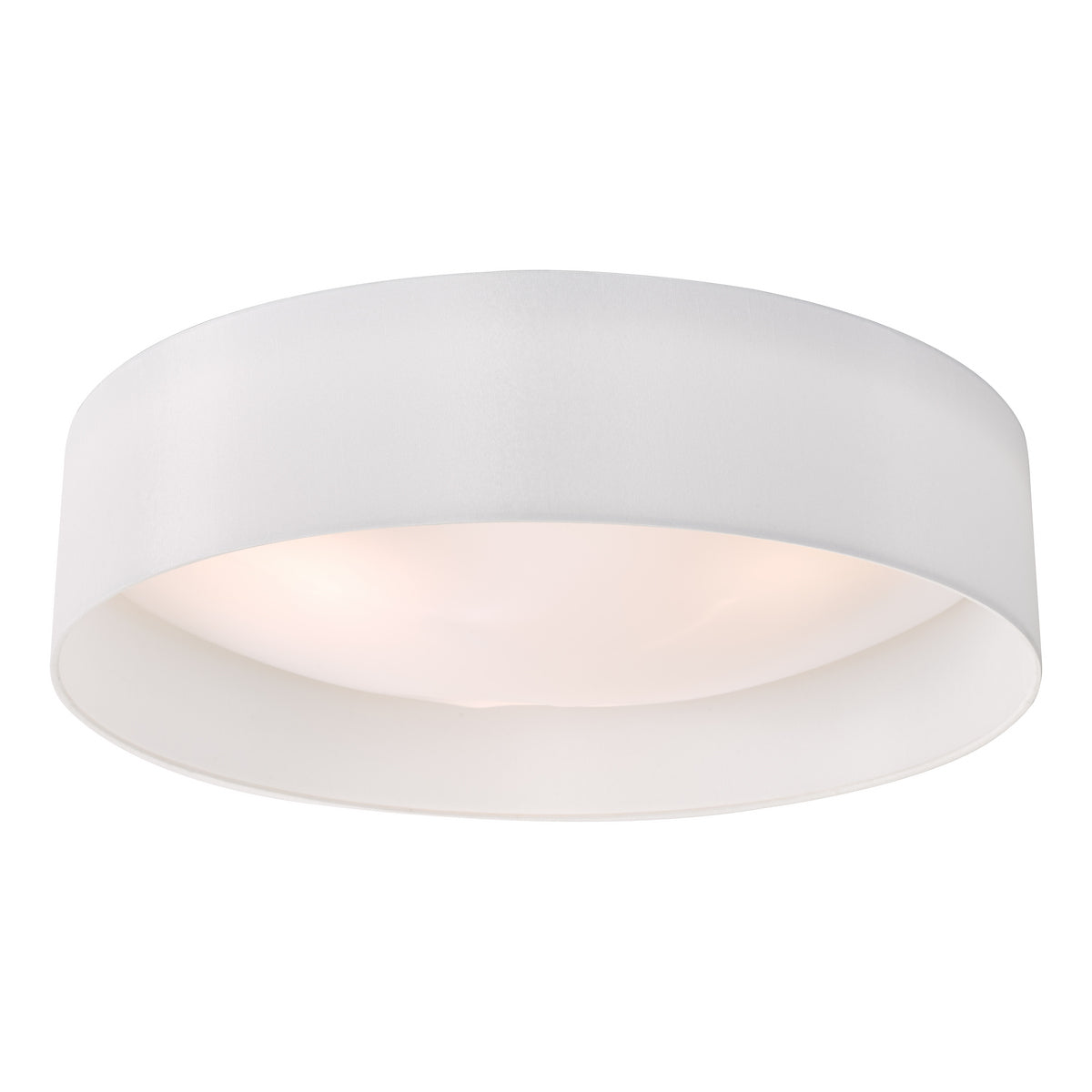 NYSA 3LT FLUSH 60CM WHITE FAUX SILK