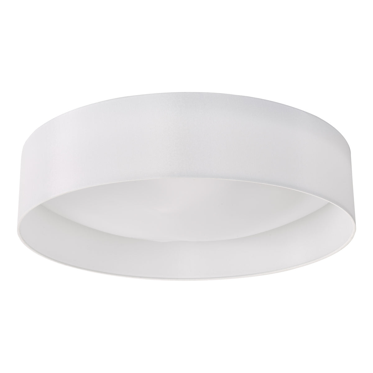 NYSA 3LT FLUSH 60CM WHITE FAUX SILK