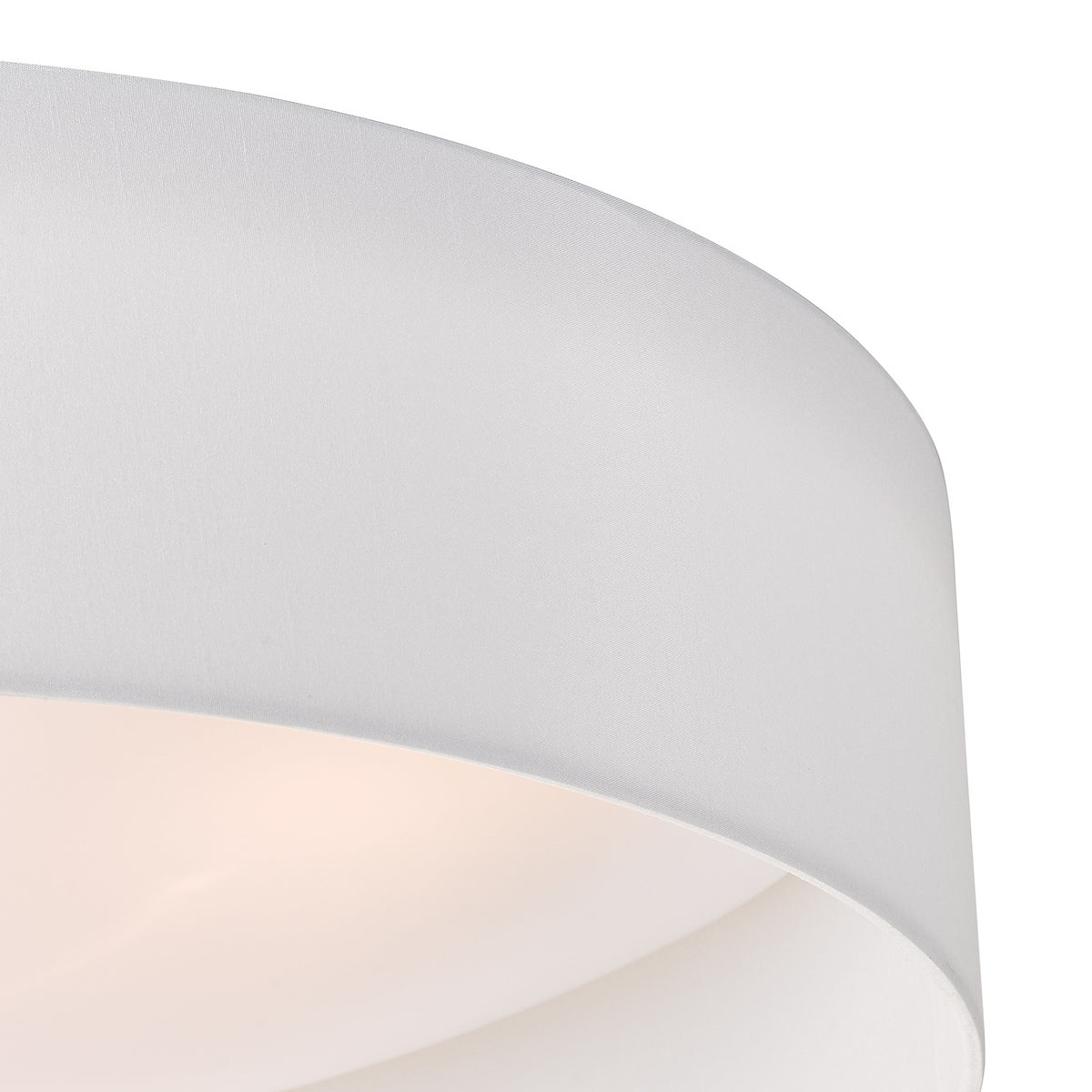 NYSA 3LT FLUSH 60CM WHITE FAUX SILK