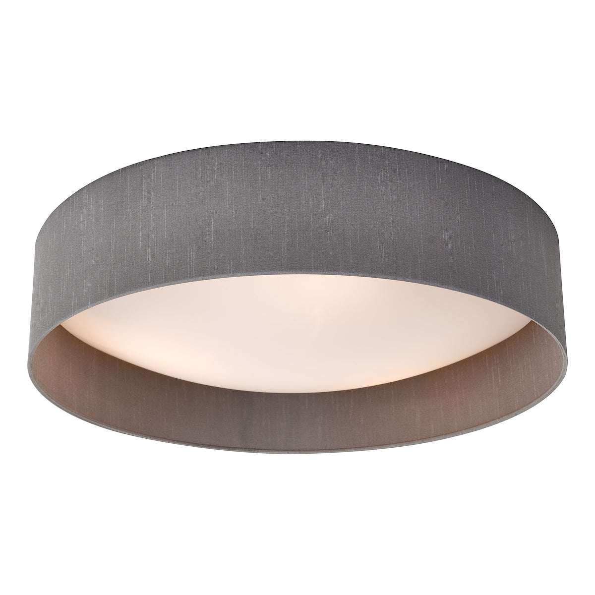 NYSA 3LT FLUSH 60CM GREY FAUX SILK