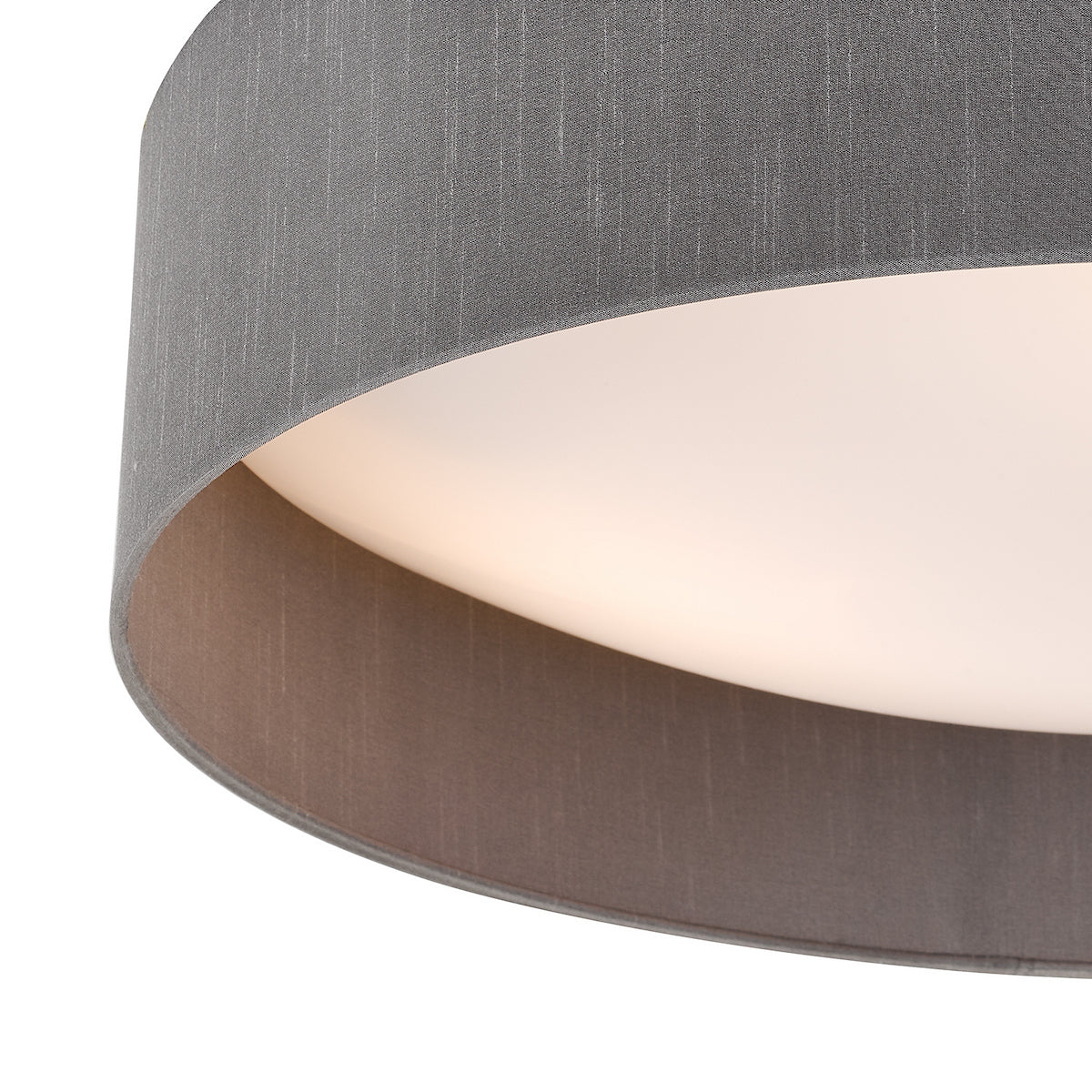 NYSA 3LT FLUSH 60CM GREY FAUX SILK
