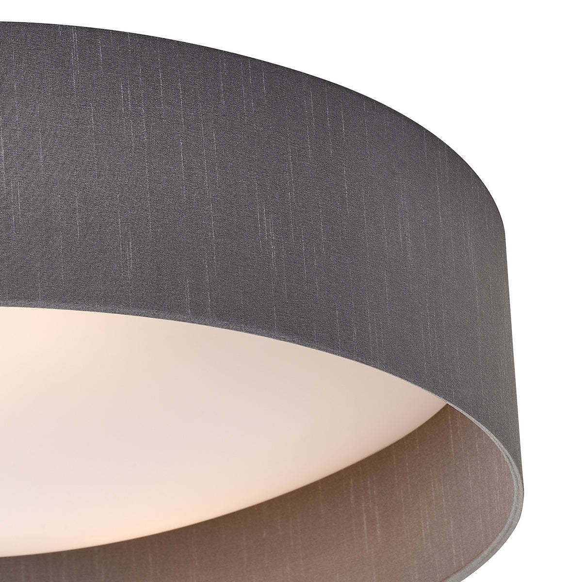 NYSA 3LT FLUSH 60CM GREY FAUX SILK