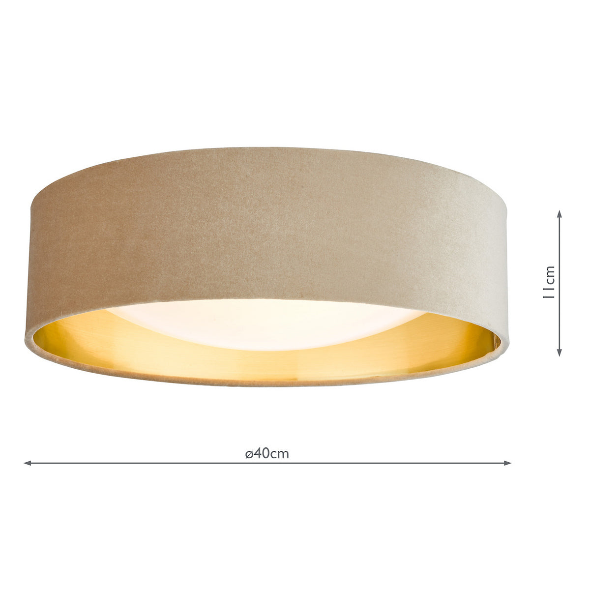 NYSA 2LT FLUSH TAUPE VELVET GOLD LINING & FROSTED