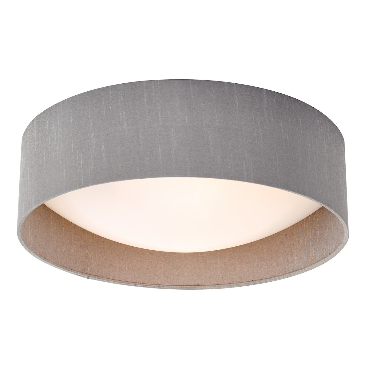 NYSA 2LT FLUSH 40CM GREY FAUX SILK