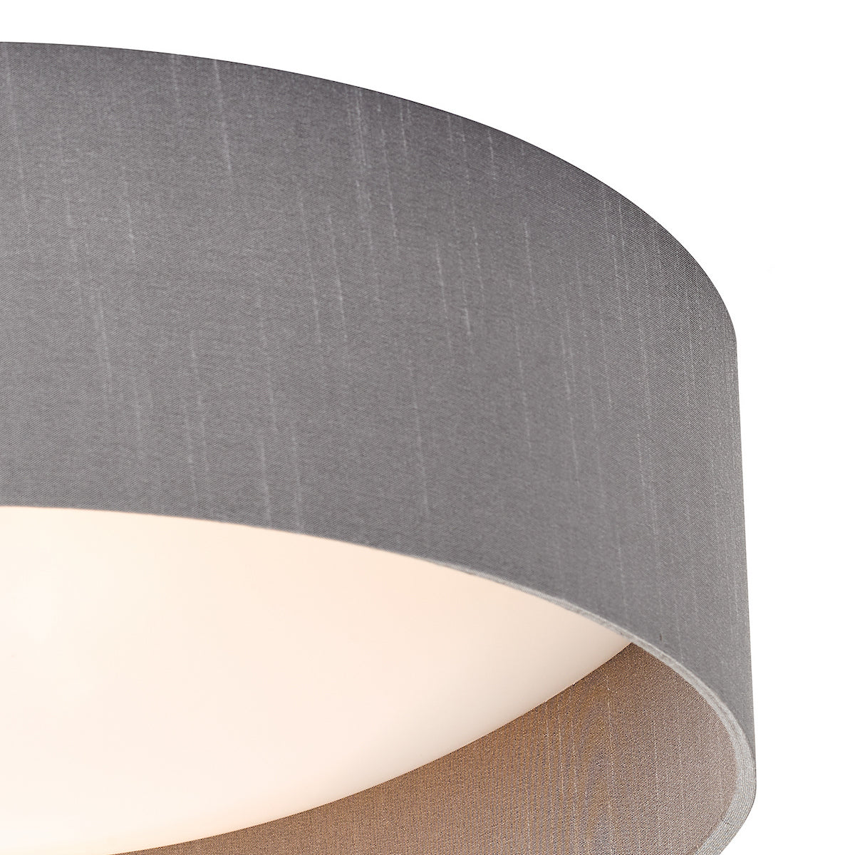 NYSA 2LT FLUSH 40CM GREY FAUX SILK