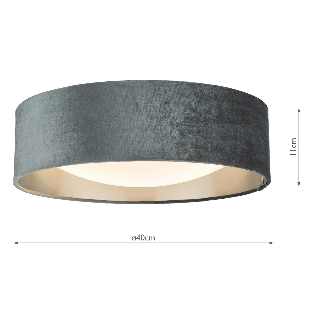 NYSA 2LT FLUSH DARK GREY SILVER LINING & FROSTED D
