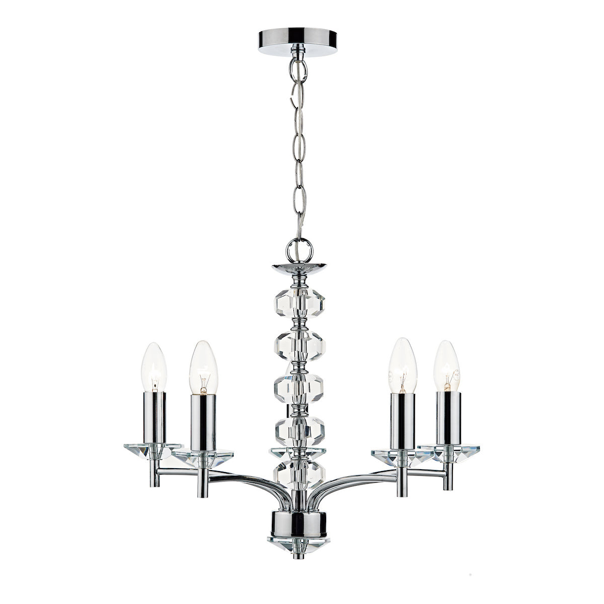 OLEANA 5LT PENDANT POL CHR CRYSTAL
