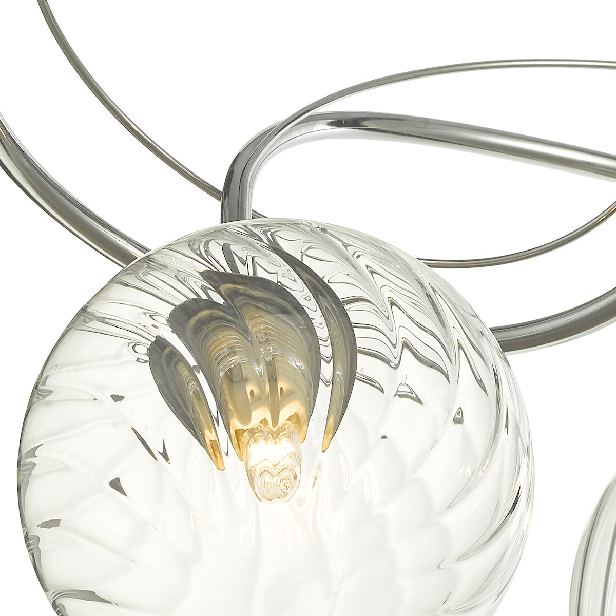 ONAWA 3LT SEMI FLUSH POL CHR CW TWISTED GLS