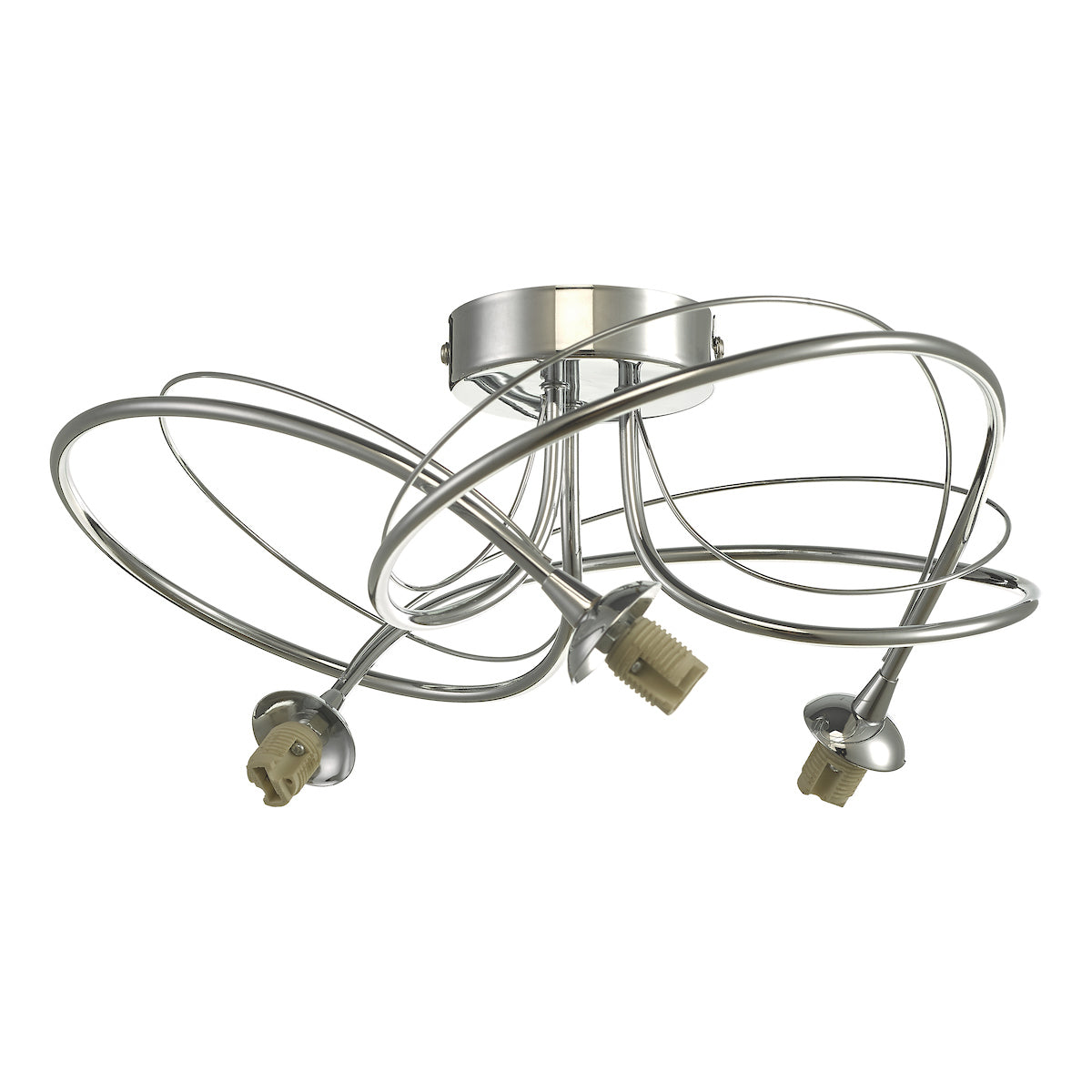 ONAWA 3LT SEMI FLUSH POLISHED CHROME FRAME ONLY