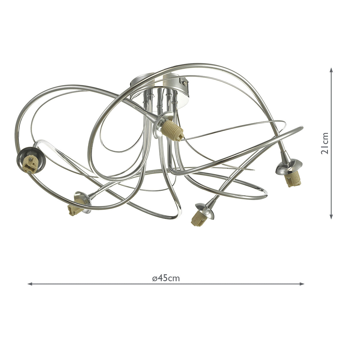 ONAWA 5LT SEMI FLUSH POLISHED CHROME FRAME ONLY