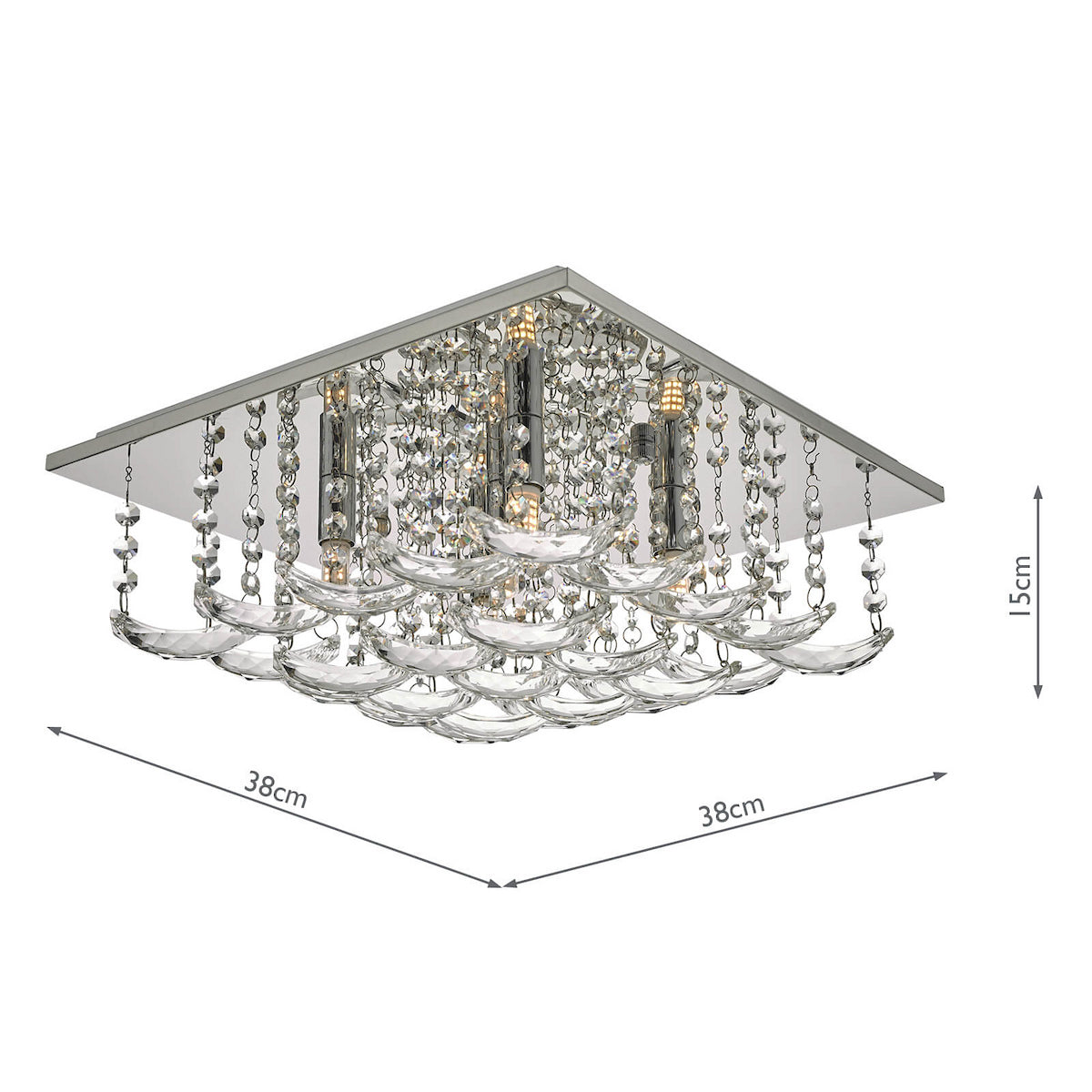 ORELLA 5LT FLUSH POL CHR & CRYSTAL