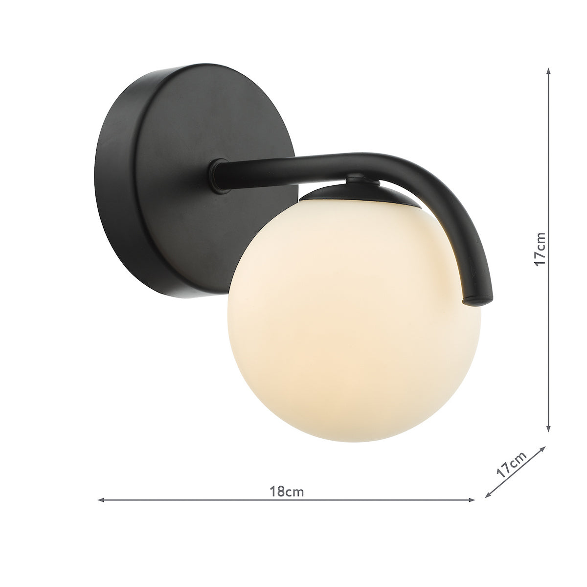 ORLENA 1LT W/LT BLACK CW OPAL GLS