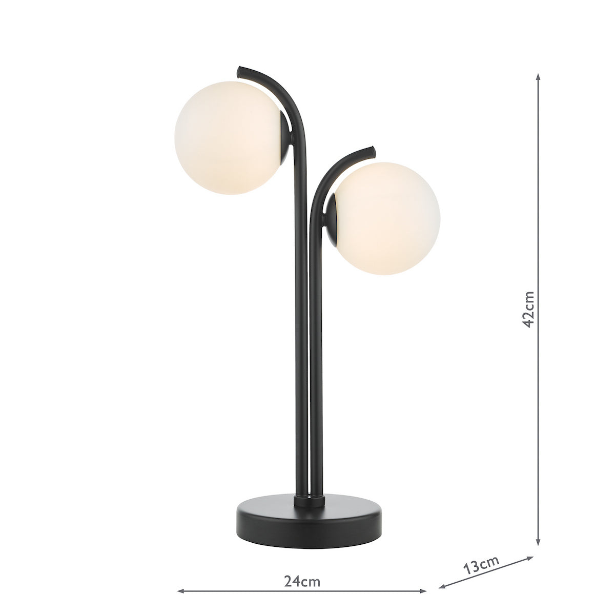 ORLENA 2LT TL BLACK CW OPAL GLS