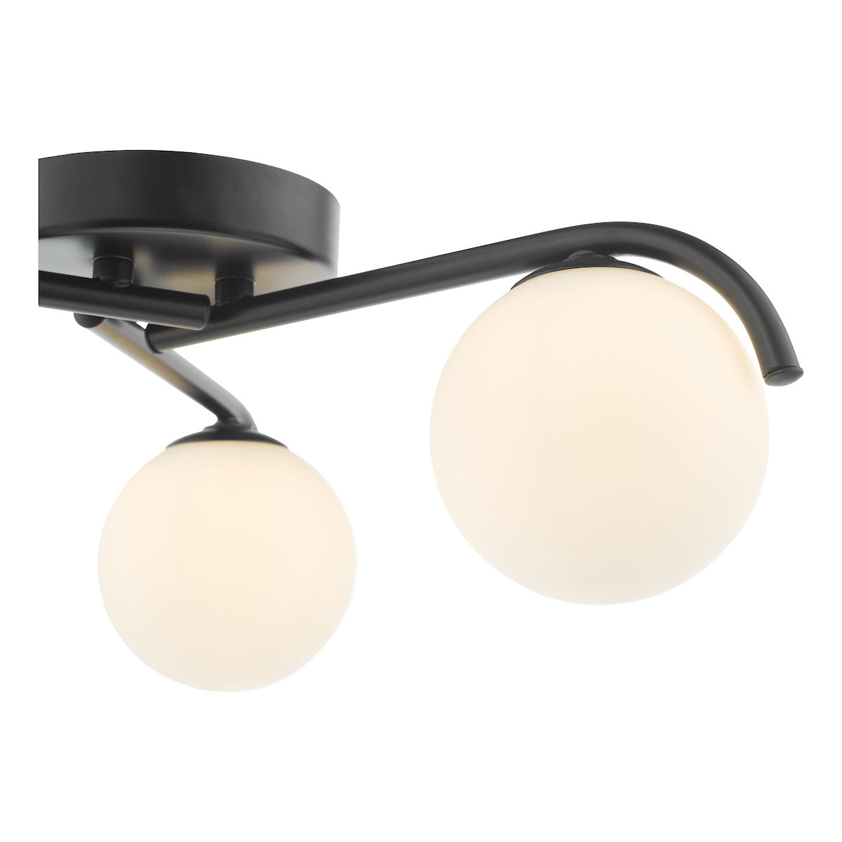ORLENA 3LT SEMI FLUSH BLACK CW OPAL GLS