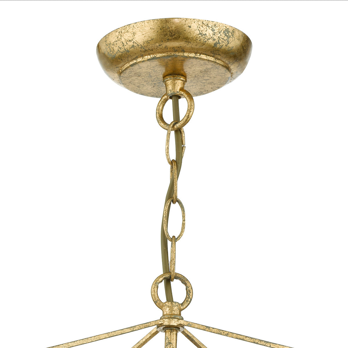 ORSINI 1LT PENDANT ANTIQUE GOLD CW GL SHD