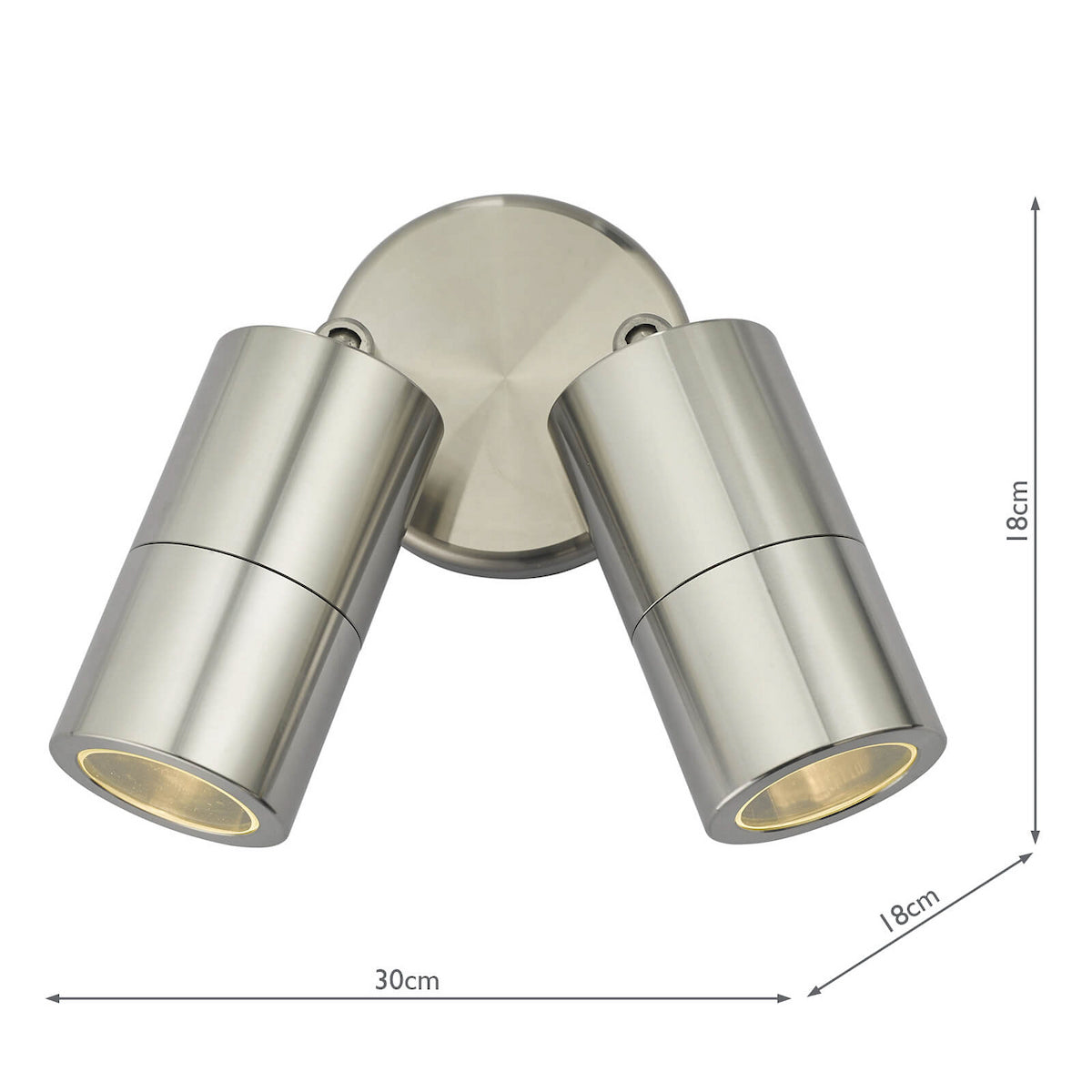 ORTEGA 2LT W/LT ALUMINIUM ADJUSTABLE IP65