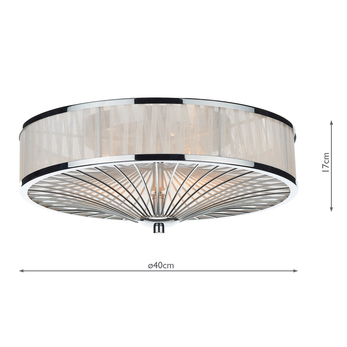OSLO 3LT FLUSH POL CHR WHITE