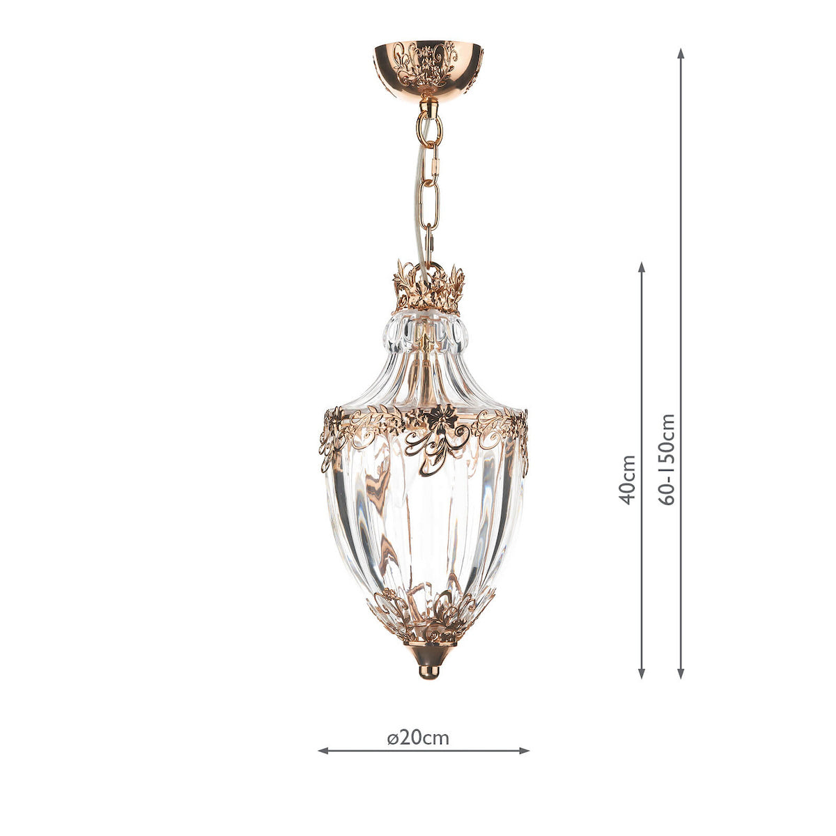 OTTOMAN 1LT PENDANT FRENCH GOLD