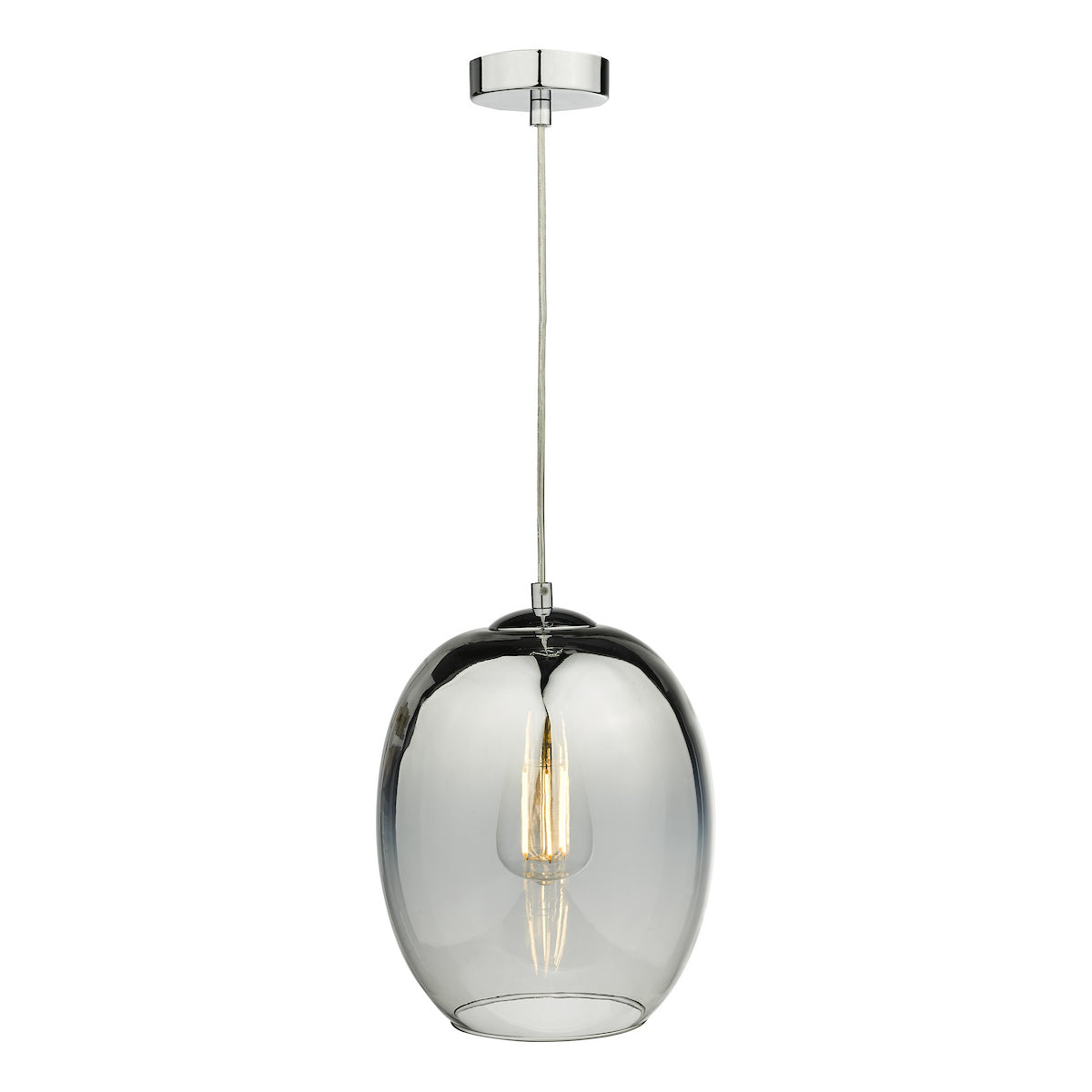 PATRICE 1LT PENDANT SILVER GLS