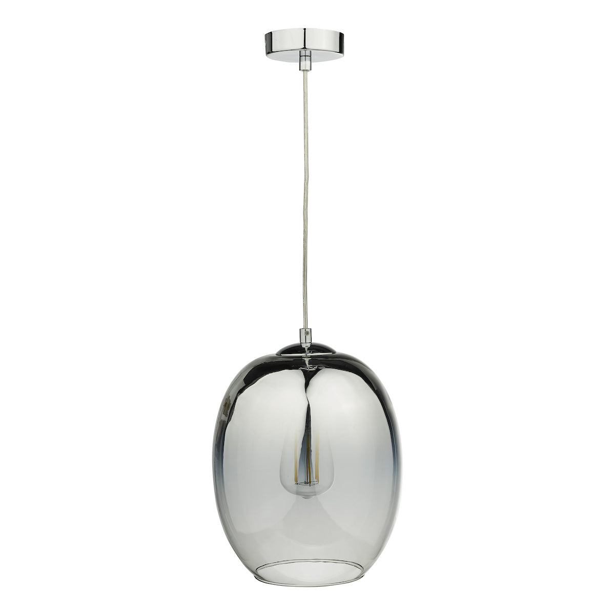 PATRICE 1LT PENDANT SILVER GLS