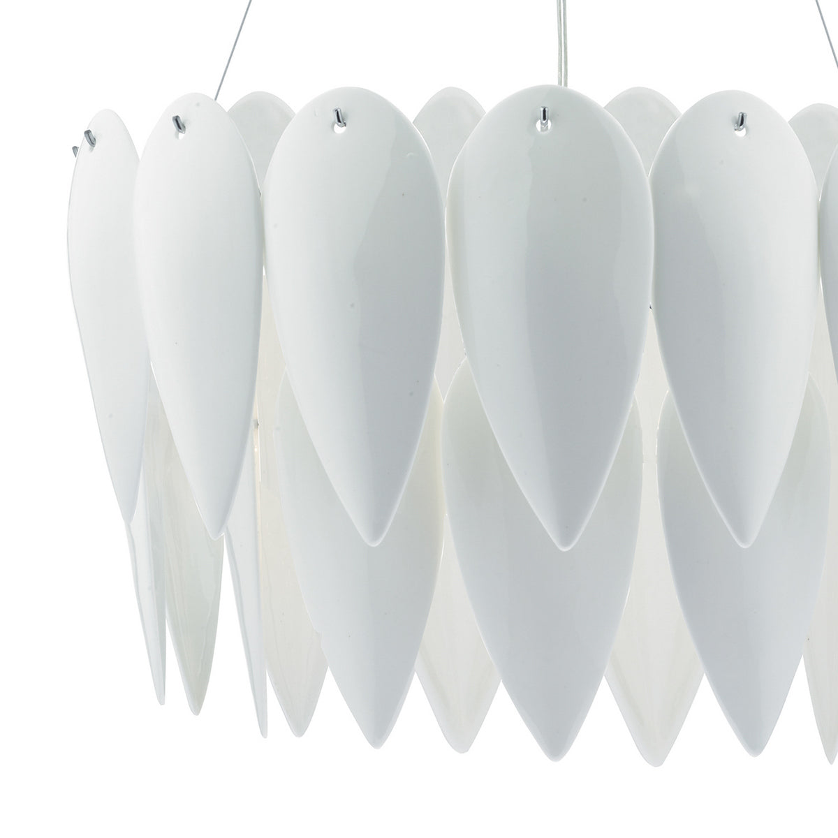 PHILLIPA 3LT PENDANT WHITE CERAMIC