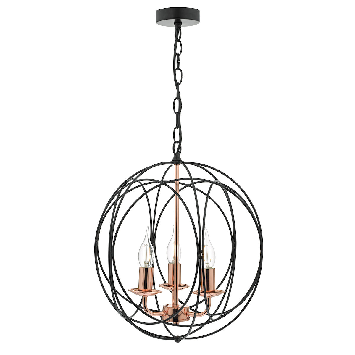 PHOENIX 3LT PENDANT BLACK/ COPPER