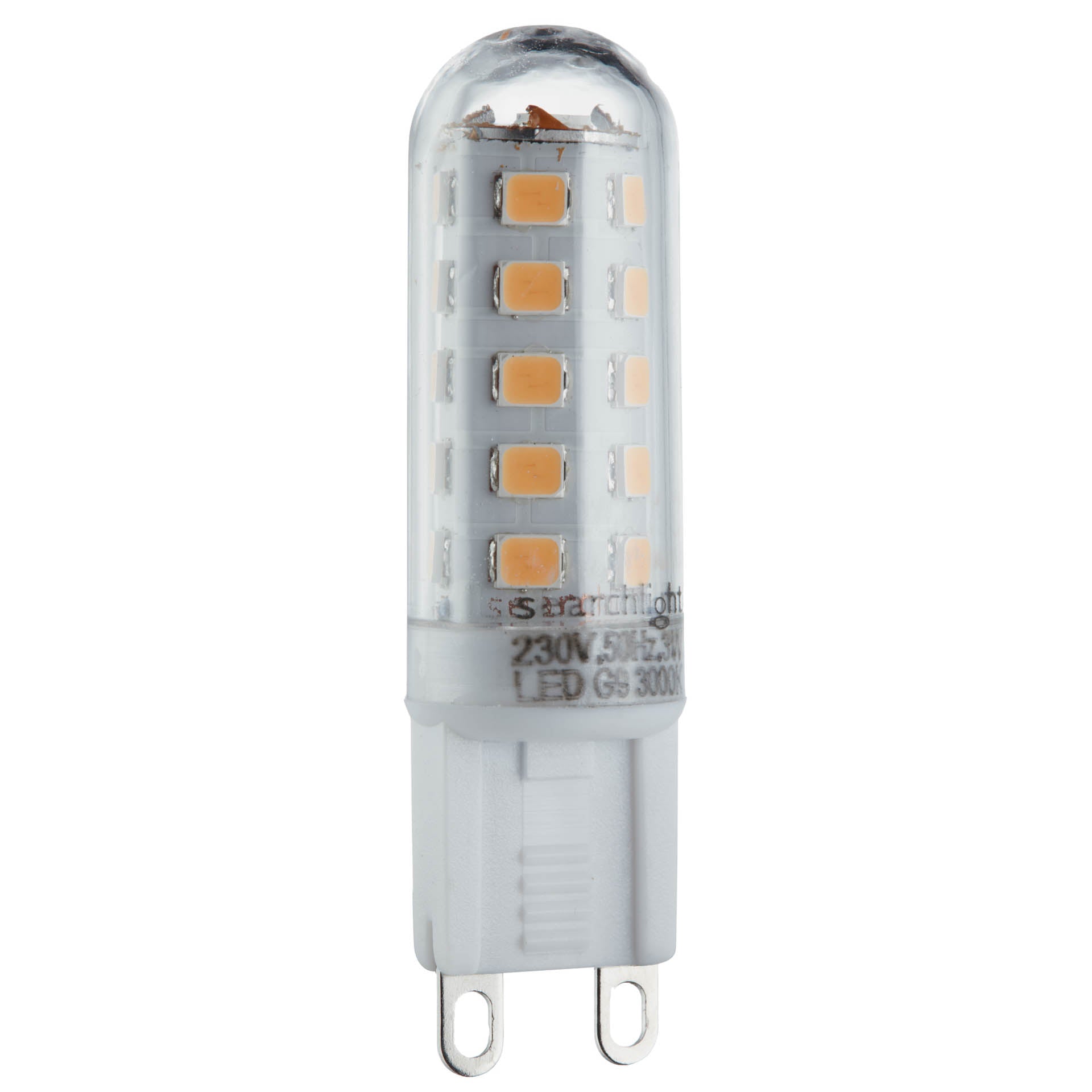 Pack 10 G9 LED Lamps - 3W, 300 Lumens, Cool White Clear