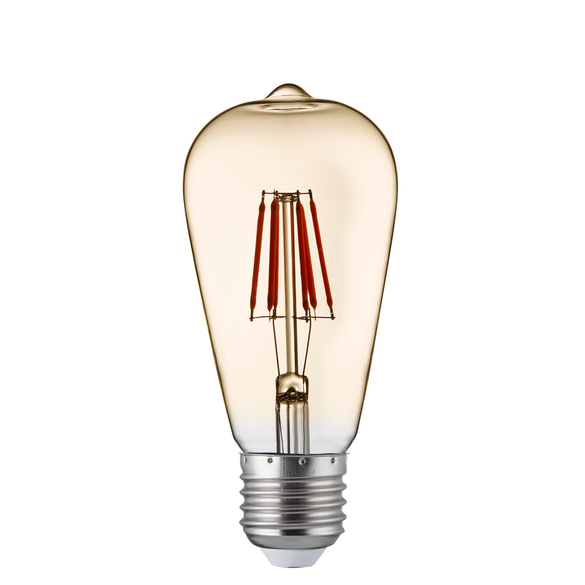 Pack 5 Dimmable LED E27 Filament Squirrel Lamp - Glass