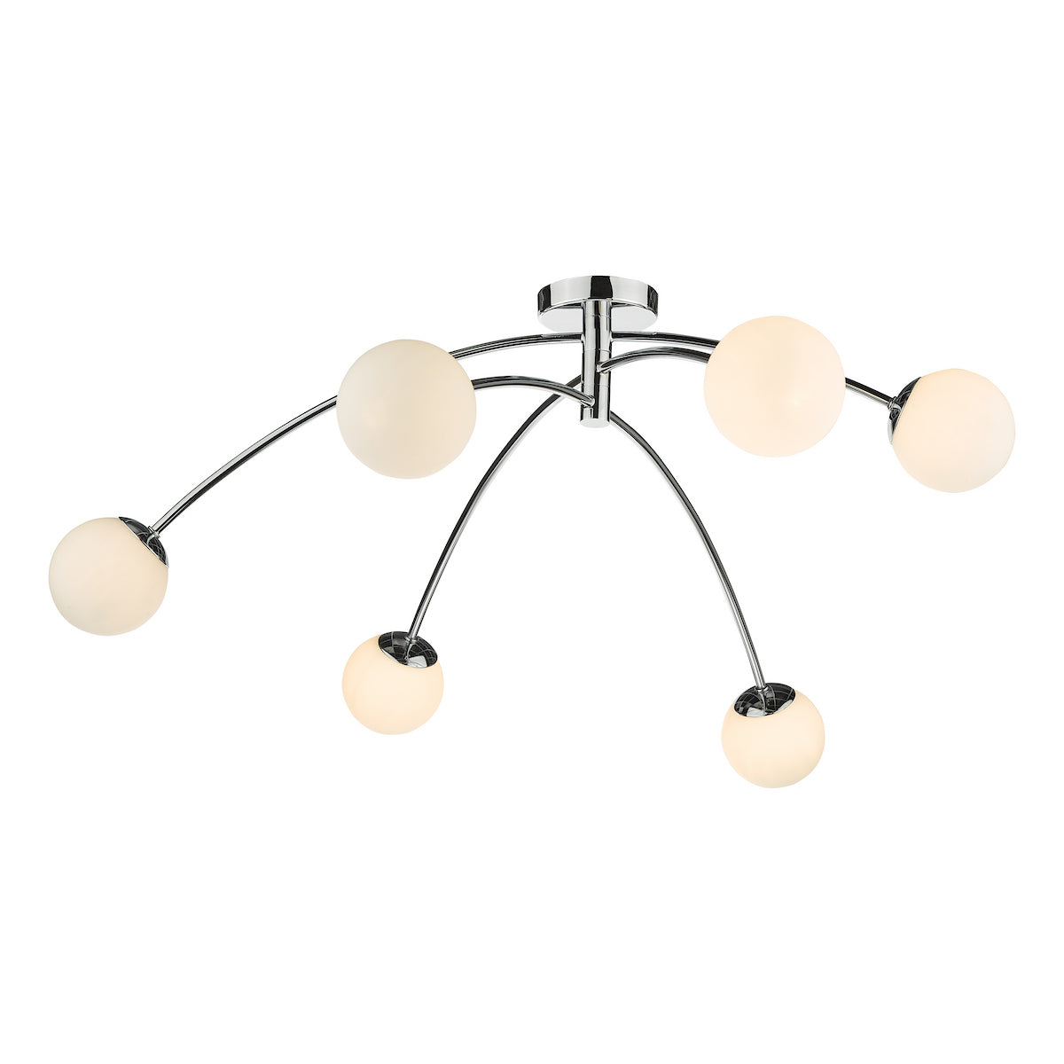 PUGLIA 6LT SEMI FLUSH ADJUSTABLE POL CHR / OPAL