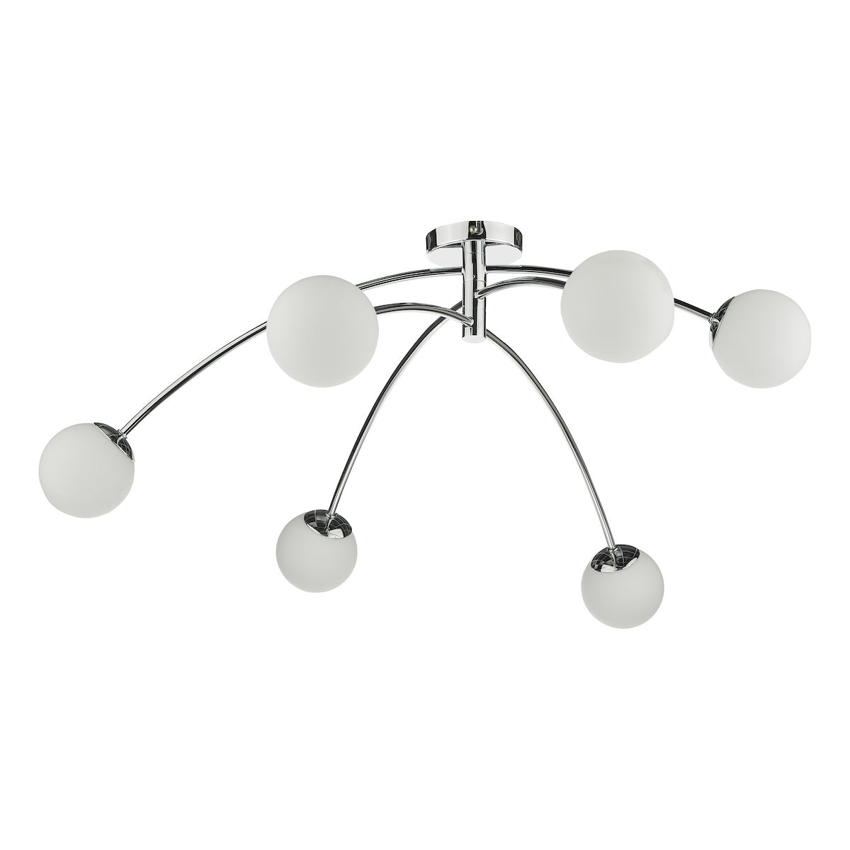 PUGLIA 6LT SEMI FLUSH ADJUSTABLE POL CHR / OPAL
