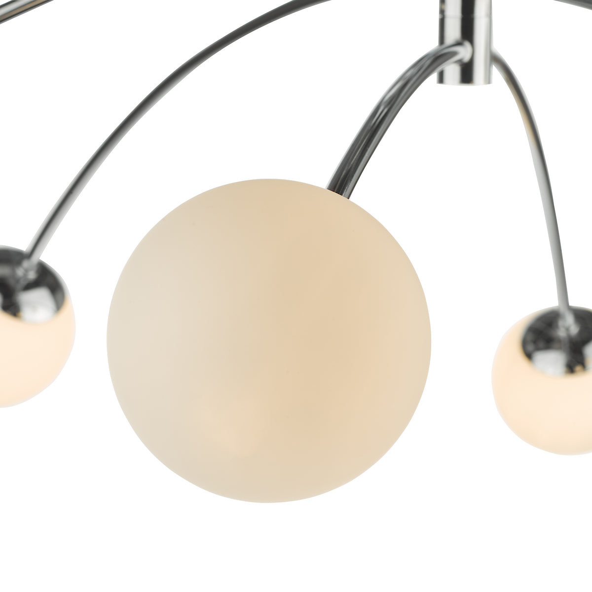 PUGLIA 6LT SEMI FLUSH ADJUSTABLE POL CHR / OPAL
