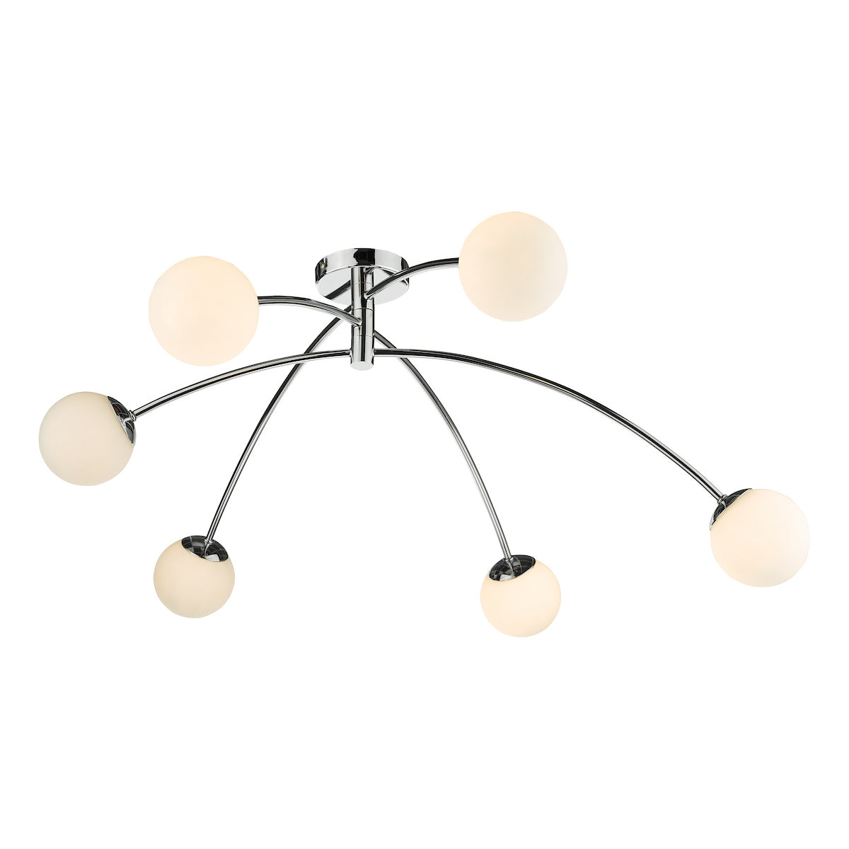 PUGLIA 6LT SEMI FLUSH ADJUSTABLE POL CHR / OPAL