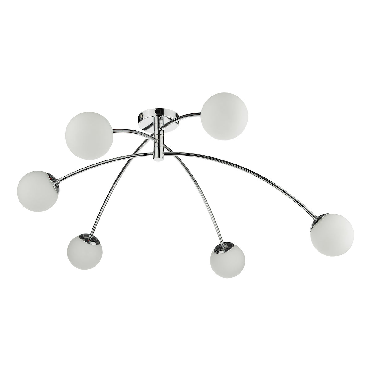 PUGLIA 6LT SEMI FLUSH ADJUSTABLE POL CHR / OPAL