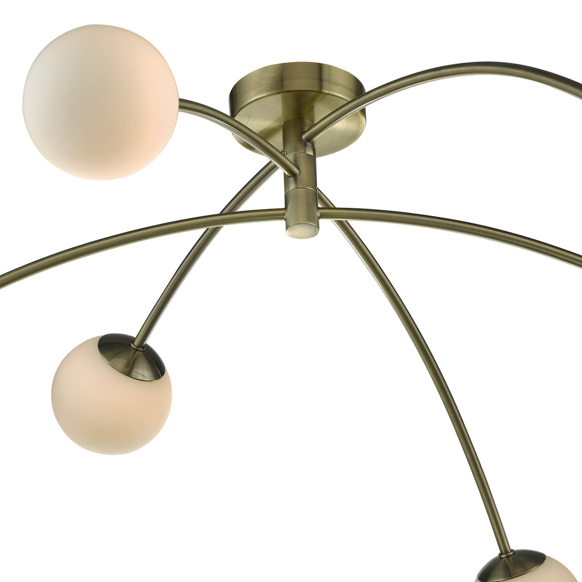 PUGLIA 6LT SEMI FLUSH ADJUSTABLE ANT BRA/ OPAL