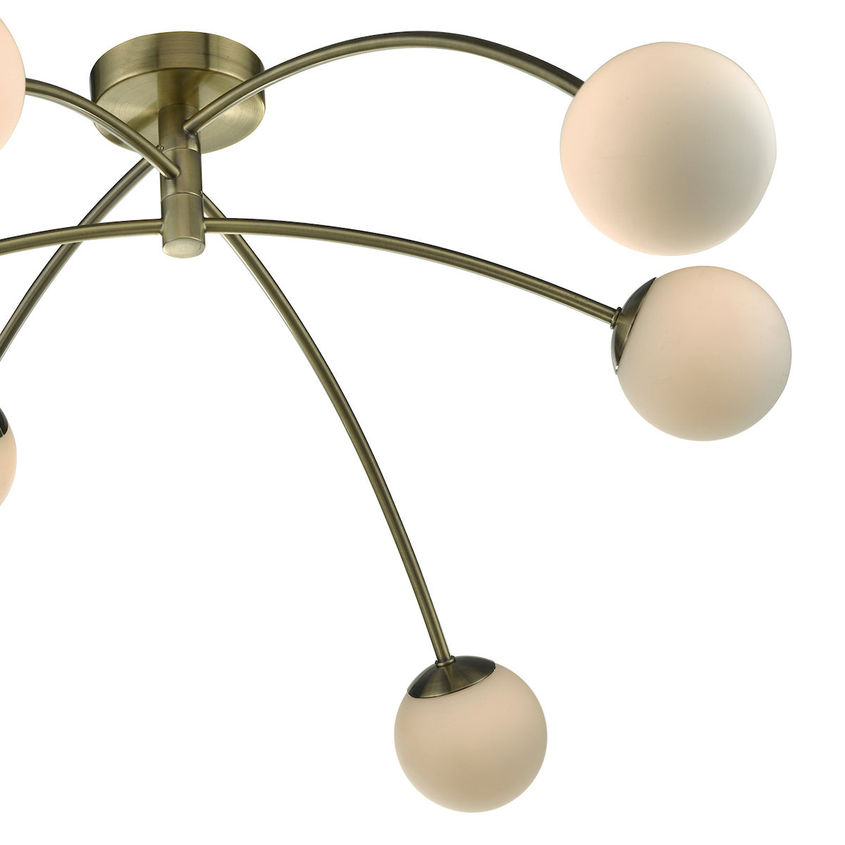 PUGLIA 6LT SEMI FLUSH ADJUSTABLE ANT BRA/ OPAL