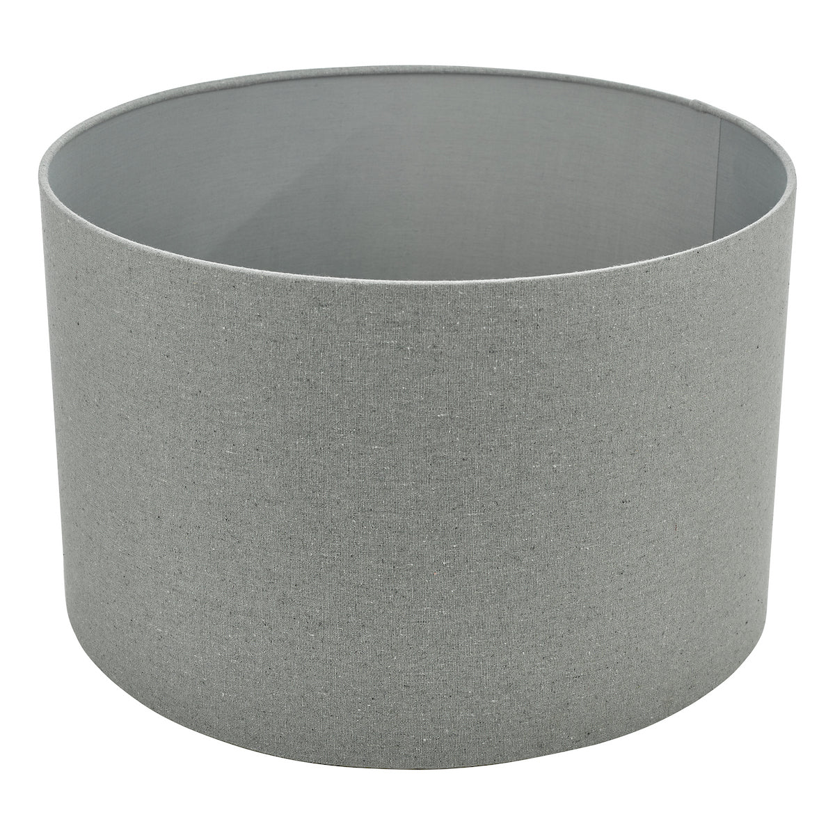 PYRAMID GREY LINEN DRUM SHADE 46CM