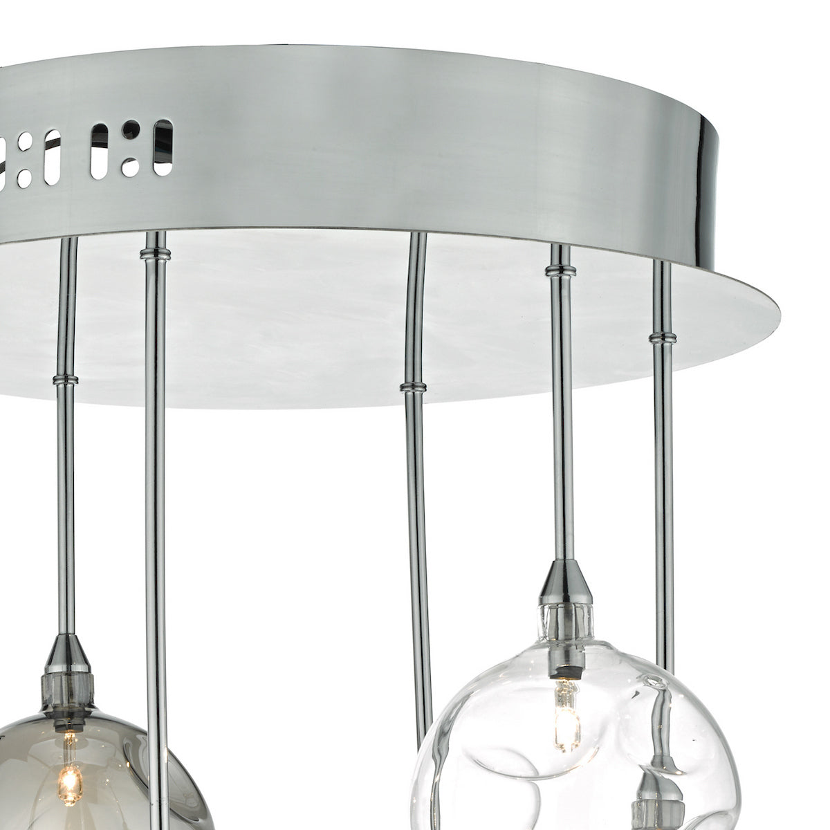 QUINN 6LT SEMI FLUSH SMOKED/ CLEAR