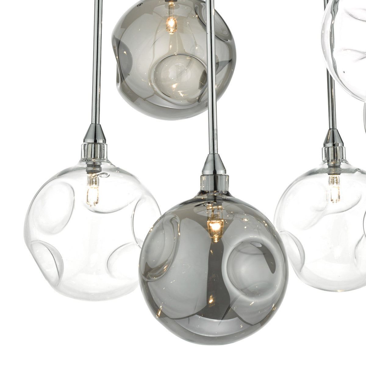 QUINN 6LT SEMI FLUSH SMOKED/ CLEAR