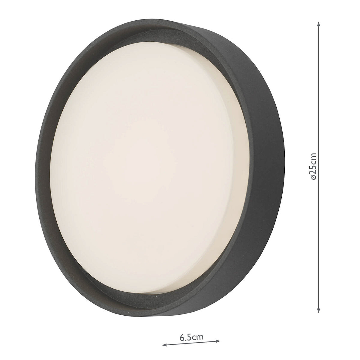 RALPH ROUND FLUSH LRG ANTHRACITE IP65 LED
