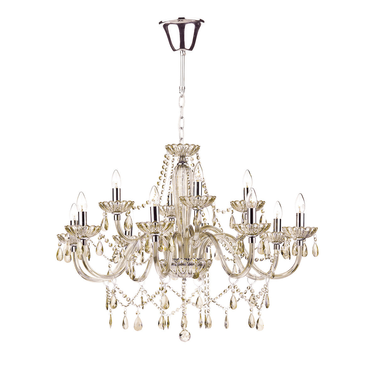 RAPHAEL 12LT CHANDELIER CHAMPAGNE CRYSTAL