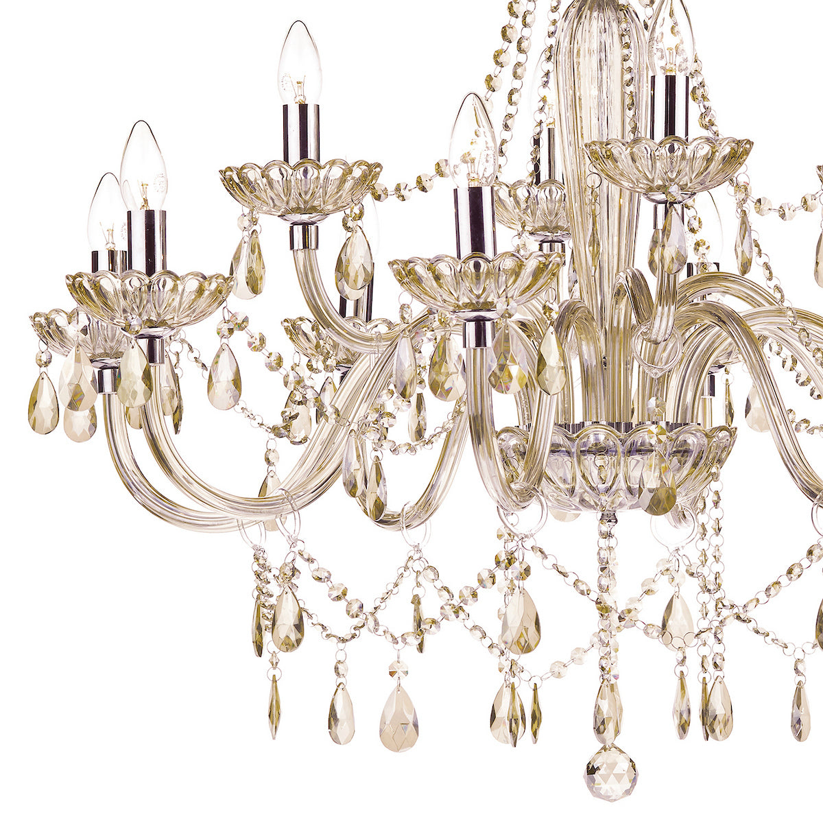 RAPHAEL 12LT CHANDELIER CHAMPAGNE CRYSTAL