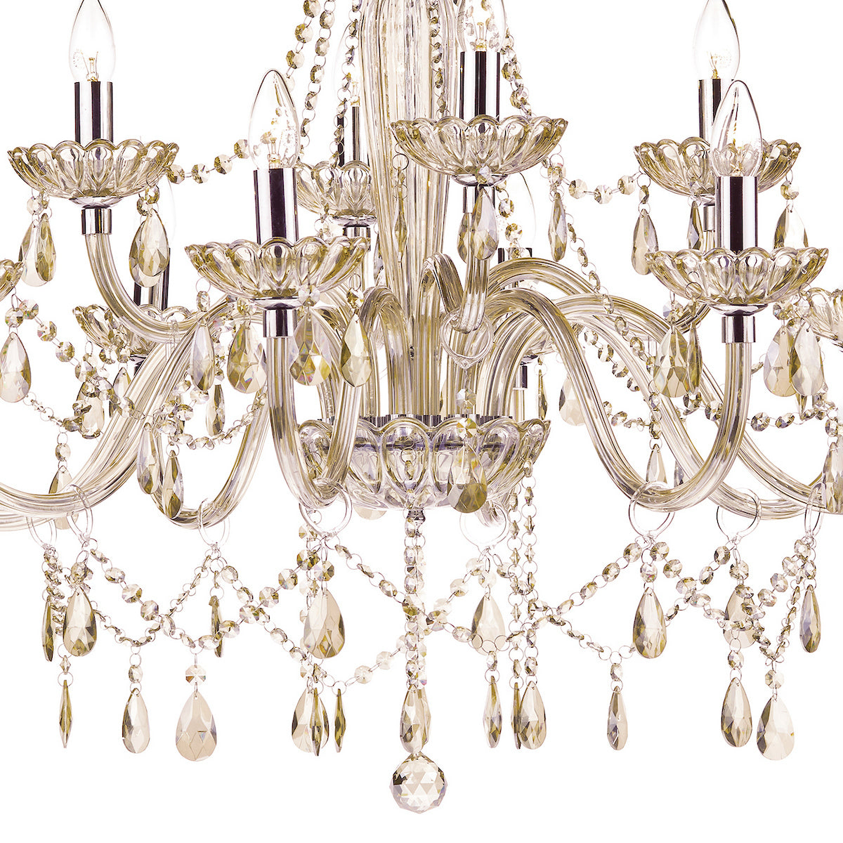 RAPHAEL 12LT CHANDELIER CHAMPAGNE CRYSTAL
