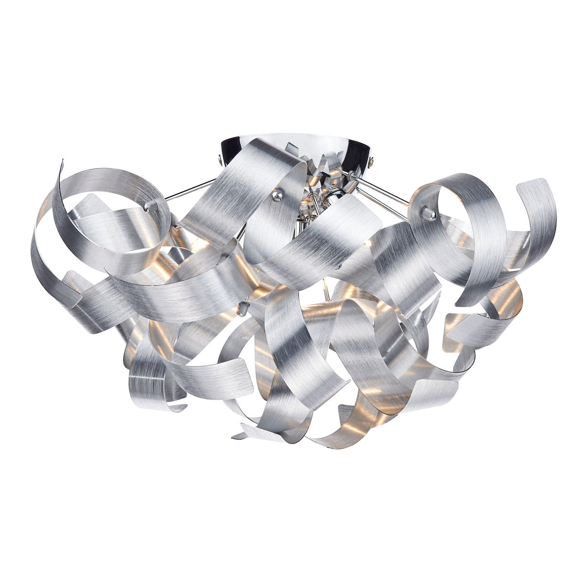 RAWLEY 4LT RIBBON FLUSH BRUSHED ALUMINIUM