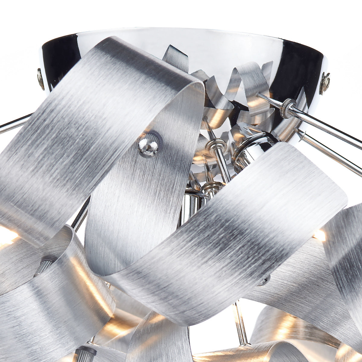 RAWLEY 4LT RIBBON FLUSH BRUSHED ALUMINIUM