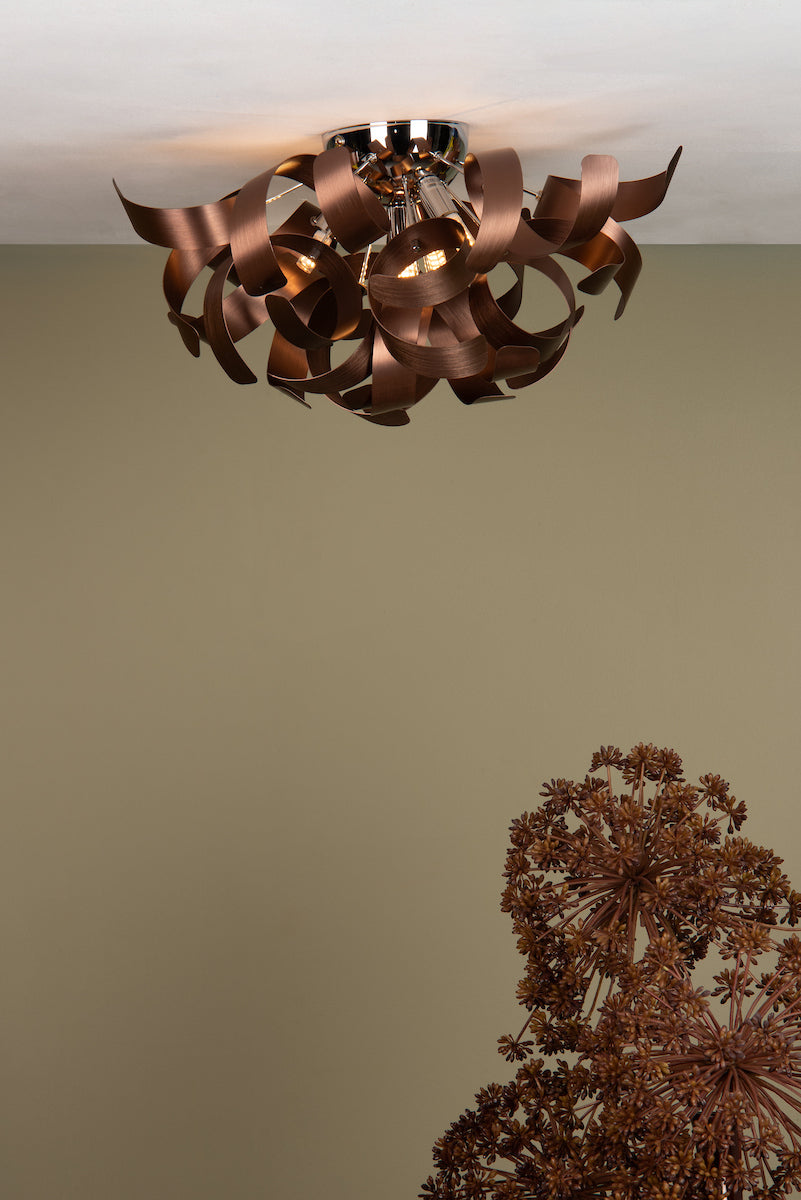 RAWLEY 4LT RIBBON FLUSH BRUSHED COPPER