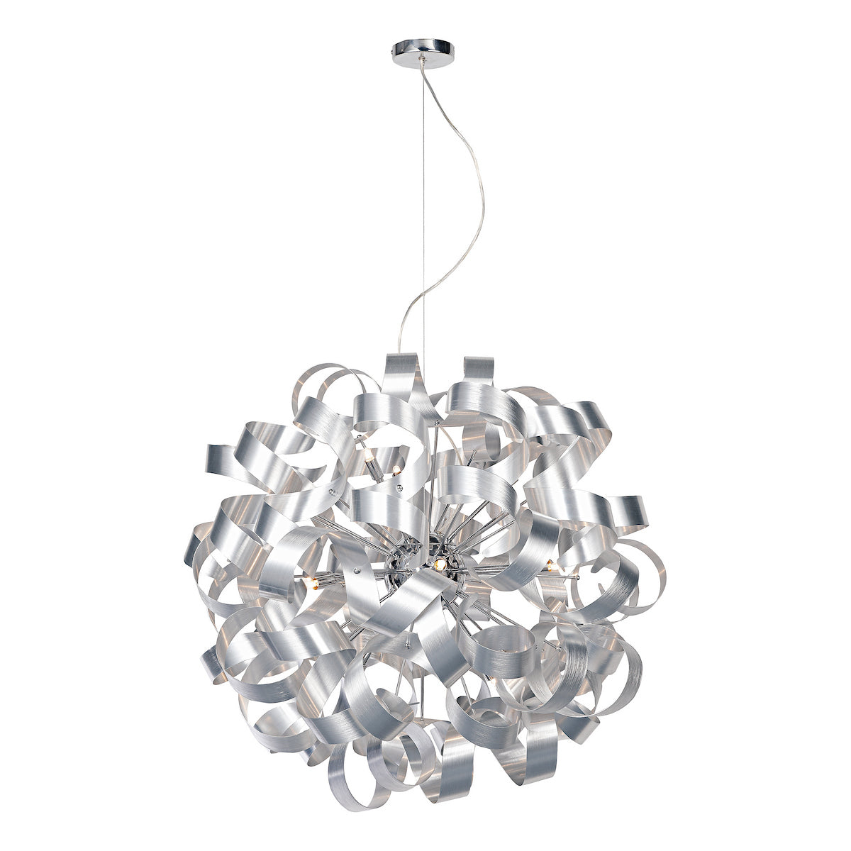 RAWLEY 12LT RIBBON PENDANT BRUSHED ALUMINIUM