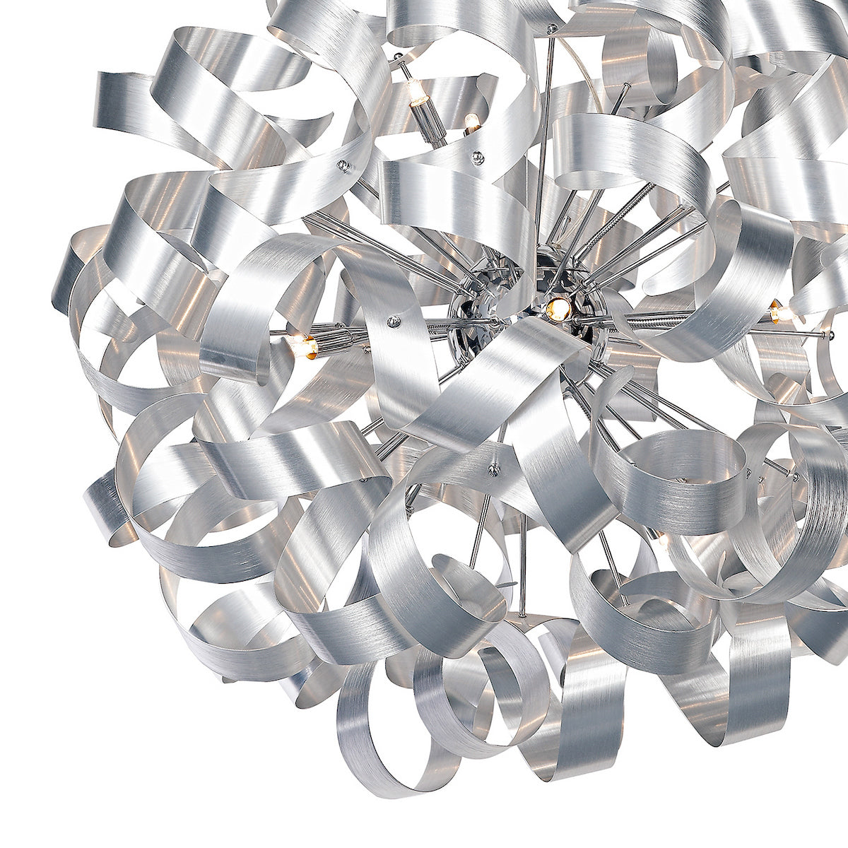 RAWLEY 12LT RIBBON PENDANT BRUSHED ALUMINIUM