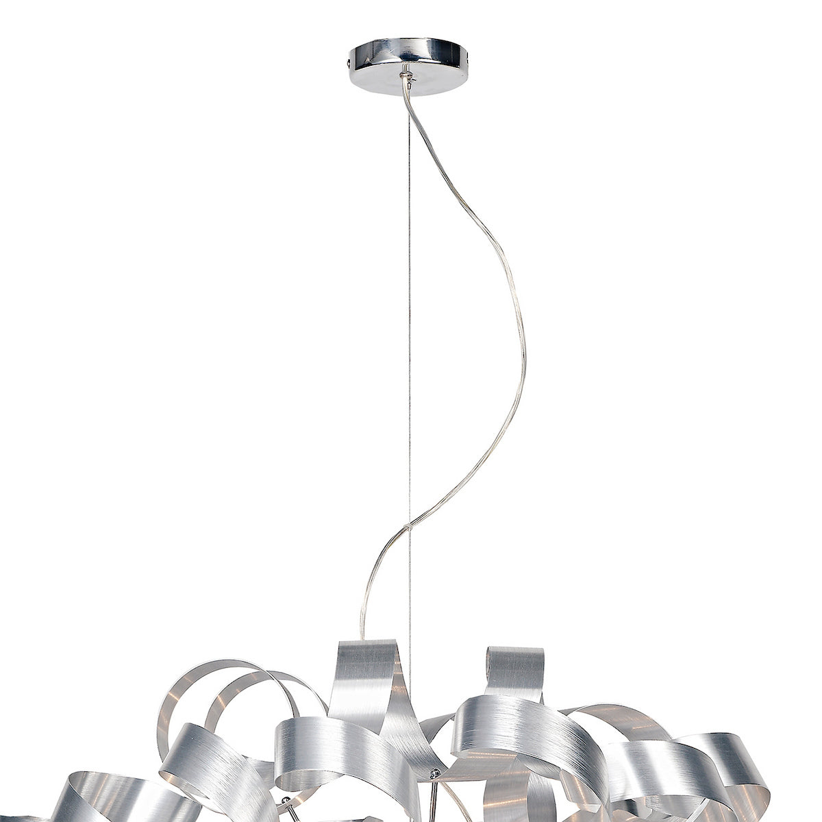 RAWLEY 12LT RIBBON PENDANT BRUSHED ALUMINIUM