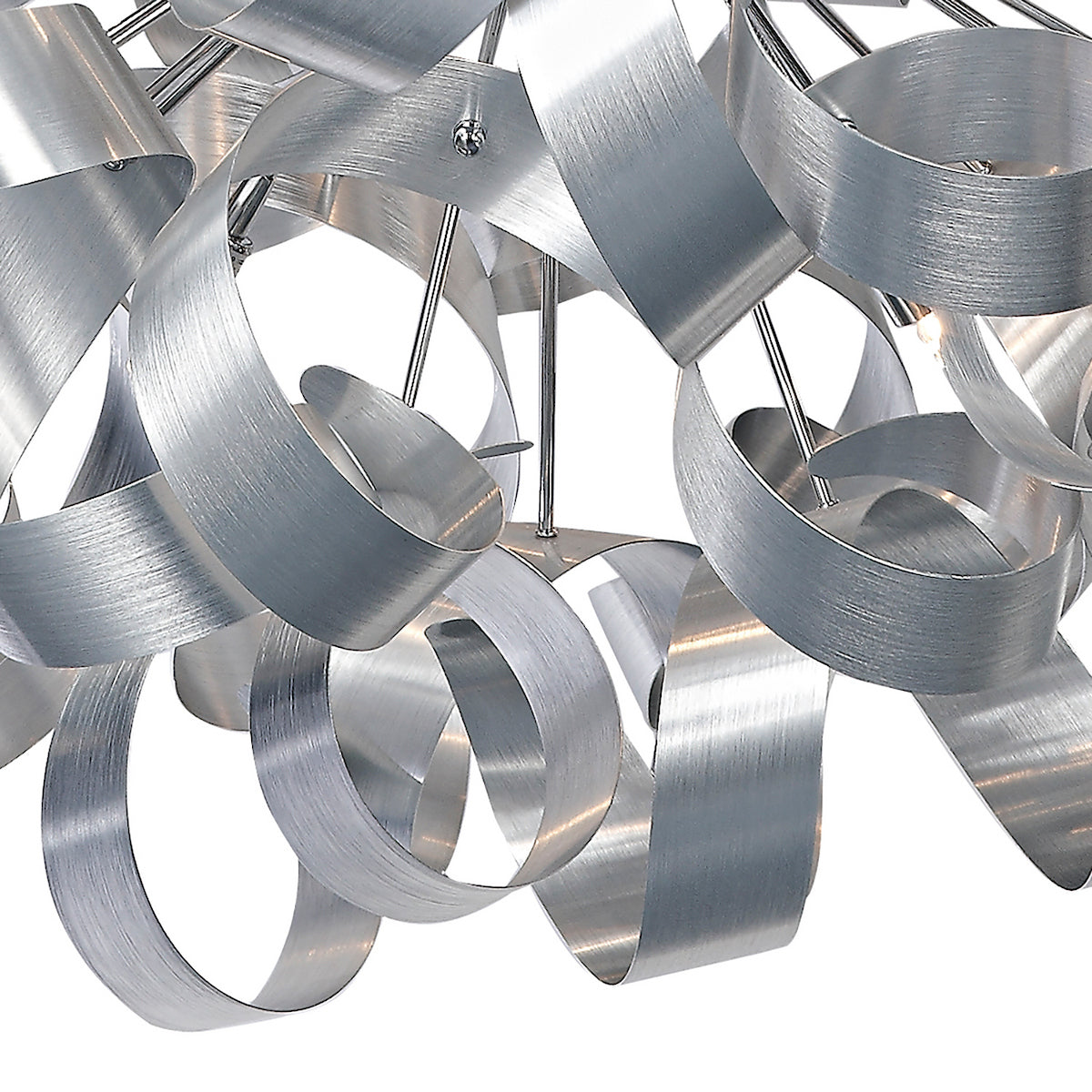 RAWLEY 12LT RIBBON PENDANT BRUSHED ALUMINIUM