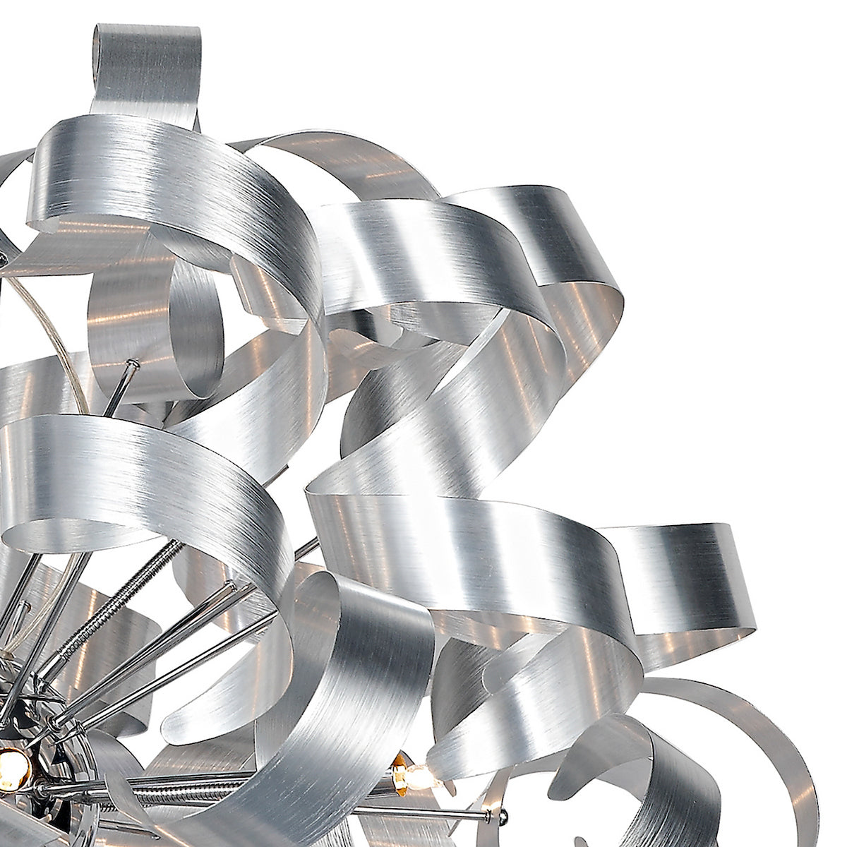 RAWLEY 12LT RIBBON PENDANT BRUSHED ALUMINIUM
